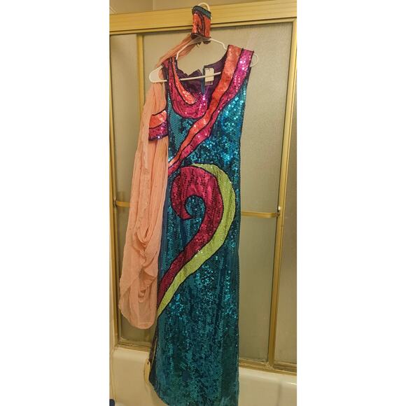 Stunning handmade Halloween costume Ursula mermaid xs Blue purple pink Nov Ship - Picture 1 of 6